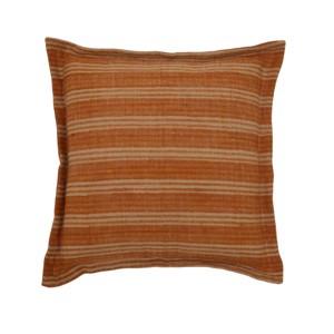 HomeRoots 20" Cinnamon Striped Jute Throw Pillow - 1 of 4