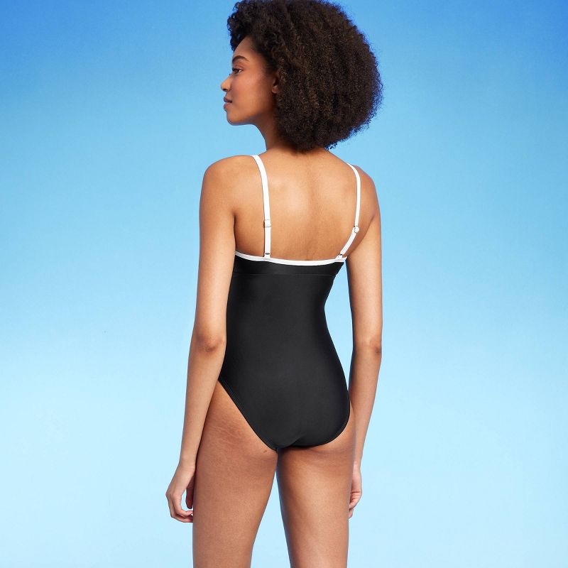 Women's Crepe U-Wire One Piece Swimsuit - Shade & Shore™, 3 of 10