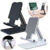 Boersma Adjustable Metal Tablet & Phone Stand – Dual-Folding Desktop Holder for iPhone, iPad, and All Smartphones – Foldable, Sturdy, and Portable - 2 of 4