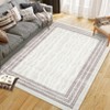 Modern Bordered Print Rug for Bedroom Machine Washable Area Rug Non-Slip Backing Rugs Low Pile Carpet for Dining Room - 2 of 4