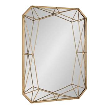 22" x 28" Keyleigh Rectangle Wall Mirror Gold - Kate & Laurel All Things Decor