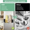 4 Pack Magnetic Water Bottle Holder for Fridge,Magnet Cup Holder Organizer with Tumbler Lid&Straw Organizers,Fits 40&30Oz Cups for Kitchen,Office - 4 of 4