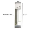PAGED Rectangle Full Length Mirror,Leaning Floor Full Body Mirror with Solid Wood Frame,Suitable for Bedroom or Cloakroom - 3 of 4