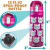 Bentology Lunch Bag Set w Matching Water Bottle & Hard Ice Pack- Pink Blue Kitty Cat- Tote, Insulated Thermos, Ice Pack- for Kids, Girls & Boys - 2 of 4