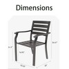 Grungis lron Outdoor Chairs Set of 2,Patio Dining Chairs for Dining Room,Backyard - 3 of 4