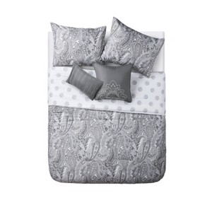 Queen Lila Comforter Set White/Gray - VCNY Home, Yellow