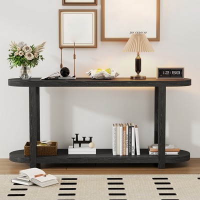 Entryway Console Table with Storage, 2 Tier Modern Narrow Long Sofa Table, Behind Couch Table,Hallway Table for Living Room Entryway and Foyer