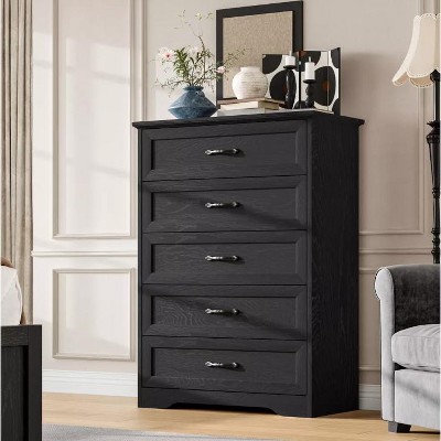 Nasitip Farmhouse Drawers Dresser ,Chest of Drawers,Wooden Dresser,Storage Organizer Dresser for Bedroom,Living Room