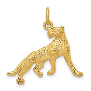Black Bow Jewelry 14k Yellow Gold Polished Cheetah Charm or Pendant - 1 of 4