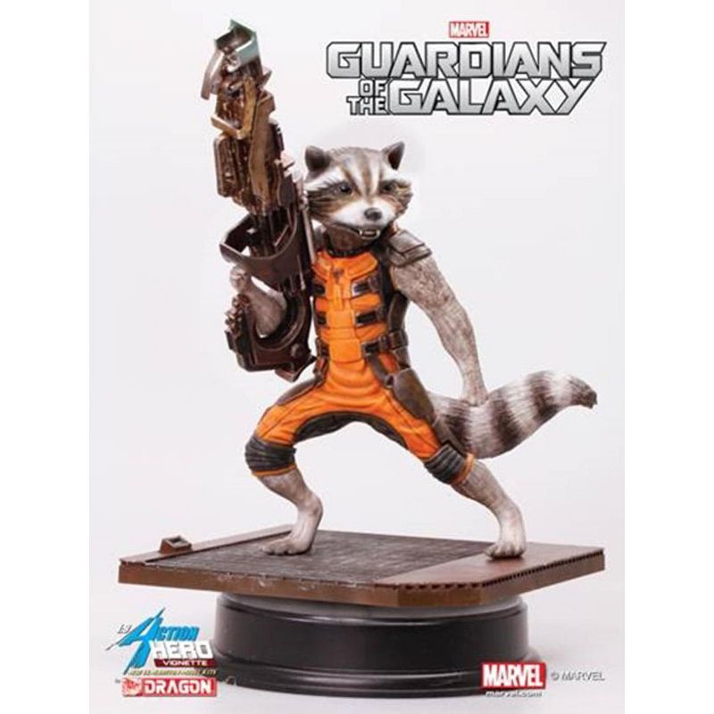 Dragon Models Marvel's Guardians of the Galaxy 1:9 Action Hero Vignette: Rocket Raccoon, 1 of 2
