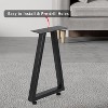 Set of 2 Black Metal Table Legs, Industrial Style Furniture Legs for Dining Tables, Coffee Tables, Durable and Modern Support for Home and Office - 3 of 4