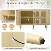 CAVINAS Farmhouse Sideboard Cabinet with 4 Glass Doors & Adjustable Shelves,Wooden Buffet Cabinet with Storage for Kitchen,Dining Room - 3 of 4