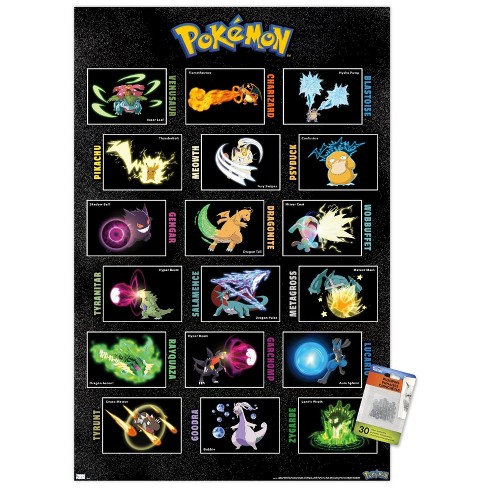Pokemon - TV Show/Gaming Poster/Print (Kanto 151 - All 151 Pokemons) (Size:  24 inches x 36 inches) (Black Poster Hanger) : : Home & Kitchen
