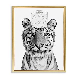 Stupell Industries Tiger Toilet Paper Bathroom, 31" x 25" - 1 of 4