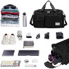 30L Duffle Bag with Shoes Compartment, Travel Duffel Bags Carry on Weekender Backpack for Men Women, Travel Bag Water Repellent & Tear Resistant - 4 of 4