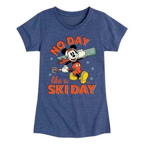 Girls' - Disney - No Day Like A Ski Day Fitted Short Sleeve Graphic T-Shirt - image 1 of 4