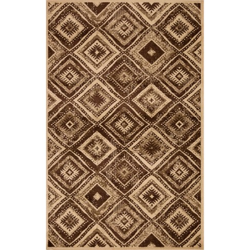 Farmhouse Rustic Diamonds Living Room Bedroom Entryway Indoor Area Rug Or  Runner , 8'x10', Slate - Blue Nile Mills : Target