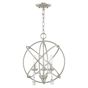 Livex Lighting Aria 3 - Light Chandelier in  Brushed Nickel - 1 of 4