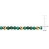 EVERLY JEWELRY | Yellow Plated Sterling Silver 19 1/5 CT TGW Malachite Bracelet, 8.5 inch - 2 of 4
