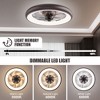 Vipbear Ceiling Fans with Lights,20" Flush Mount Ceiling Fan with APP Control, Low Profile Ceiling Fan for Bedroom/Living Room,6 Wind Speeds - 3 of 4