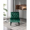NicBex Armless Accent Chair with Tufted Button Back Modern Upholstered Velvet Sofa Chair with Wood Legs for Bedroom,Living Room - 2 of 4