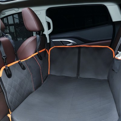 Unique Bargains Fully Enclosed Dog Car Seat Cover for Back Seat Black 1 Pc