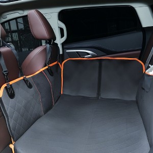 Unique Bargains Fully Enclosed Dog Car Seat Cover for Back Seat Black 1 Pc - 1 of 4