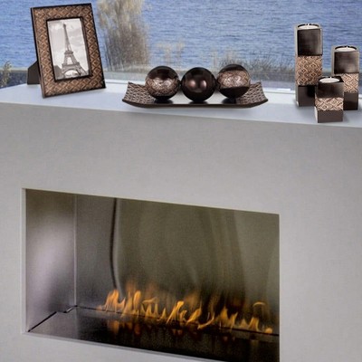 Brown Resin Decorative Tray with Orbs Set