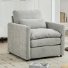 1PC Oversized Upholstered Armchair, Chenille Fabric Comfy Lounge Chair with Lumbar Pillow for Living Room or Bedroom - Coolbibila - 2 of 4