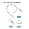 Unique Bargains Lanyard Cable Rope with Key Ring Keychains Silver 4 Pcs - 4 of 4