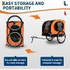 Dog Bike Trailer, Supports Up to 88 Lbs, Pet Stroller Cart Bicycle Carrier with Easy Folding Cart Frame, Quick Release Wheel - 3 of 4