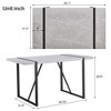 NicBex Dining Table for 6 Kitchen Table Rectangular Faux Marble Top and Metal Base Dining Table for Dining Room - 4 of 4