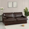 Home Imports Emporium Genuine Leather Living Room Set – Sofa Sets with Goose Feather Cushions and Mid-Century Modern Design - 2 of 4