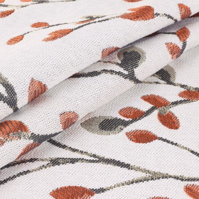 Euro Orange Floral Pattern Cotton Pillowcases, Set of 2