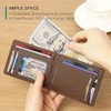 BEAFUP Men's RFID Blocking Bifold Wallet - Premium Full-Grain Leather with 11 Card Slots | Slim Design for Daily Use for Birthdays,Dark Brown - 4 of 4