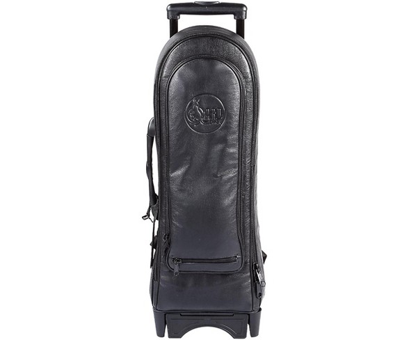 Gard Single Trumpet Wheelie Bag 1-WBFLK Black Ultra Leather