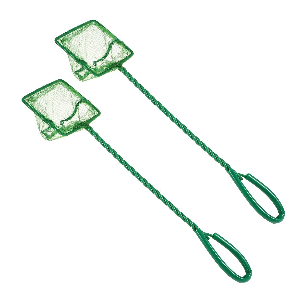 Unique Bargains Aquarium Fish Net Aquarium Fish Tank Accessories Small Fish Fine Net Green 3'' 2Pcs