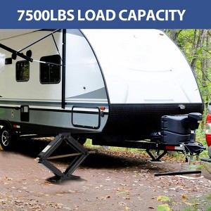 Camper Trailer Stabilizer Leveling Scissor Jacks, 7500 Lbs Heavy Duty RV Scissor Jack with Crank Handle for Travel Trailer Camper - 1 of 4