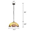 Chloe Lighting Anna Victorian 2 Light Dark Bronze Ceiling Pendant 16`` Wide - 3 of 4