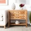 Mendie 6 Drawer Table - AMH1552 - Natural Oak - Safavieh Couture - 3 of 4