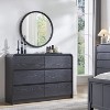 SinCiDo Modern 47" Wide Bedroom Dresser w/ 6 Drawers Dressers Hests of Drawers w/ Curved Profile Design,for Closet for Bedroom,Living Room - 3 of 4
