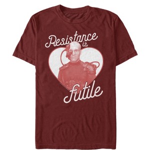 Men's Star Trek: The Next Generation Valentine's Day Borg Picard Resistance Is Futile T-Shirt - 1 of 4