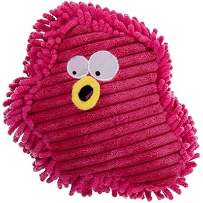 goDog PlayClean Germs Squeaky Plush Dog Toy with Odor-Eliminating Essential Oils, Chew Guard Technology - Pink, Large