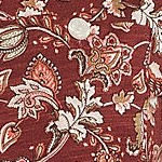 burgundy red etched jacobean