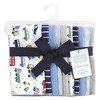 Hudson Baby Infant Boy Cotton Flannel Burp Cloths, Colorful Transportation, One Size - 2 of 4