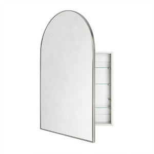 TEHOME Arched Bathroom Medicine Cabinet with Mirror Recessed and Surface Mount Medicine Cabinet Mirror - 1 of 4