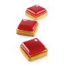 Silikomart "Kit Tarte Ring Square Silicone Mold,6 Cavities, Each 2.63" x 2.63" x 0.59" High, Plus 6 Heat-Resistant Cutting Rings - 3 of 3