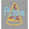 My Pizza Day Neon Pepperoni Pizza Slice Long Sleeve Adult Hooded Sweatshirt - 2 of 2