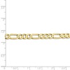 Black Bow Jewelry 10k Yellow Gold 5.25mm Light Concave Figaro Chain Anklet, 9 Inch - 4 of 4