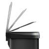 Stainless Steel Trash Can with Lid, Large Garbage Can for Kitchen, Step-on Kitchen Metal Trash Bin with Liner Rim & Rear Handle - 3 of 4